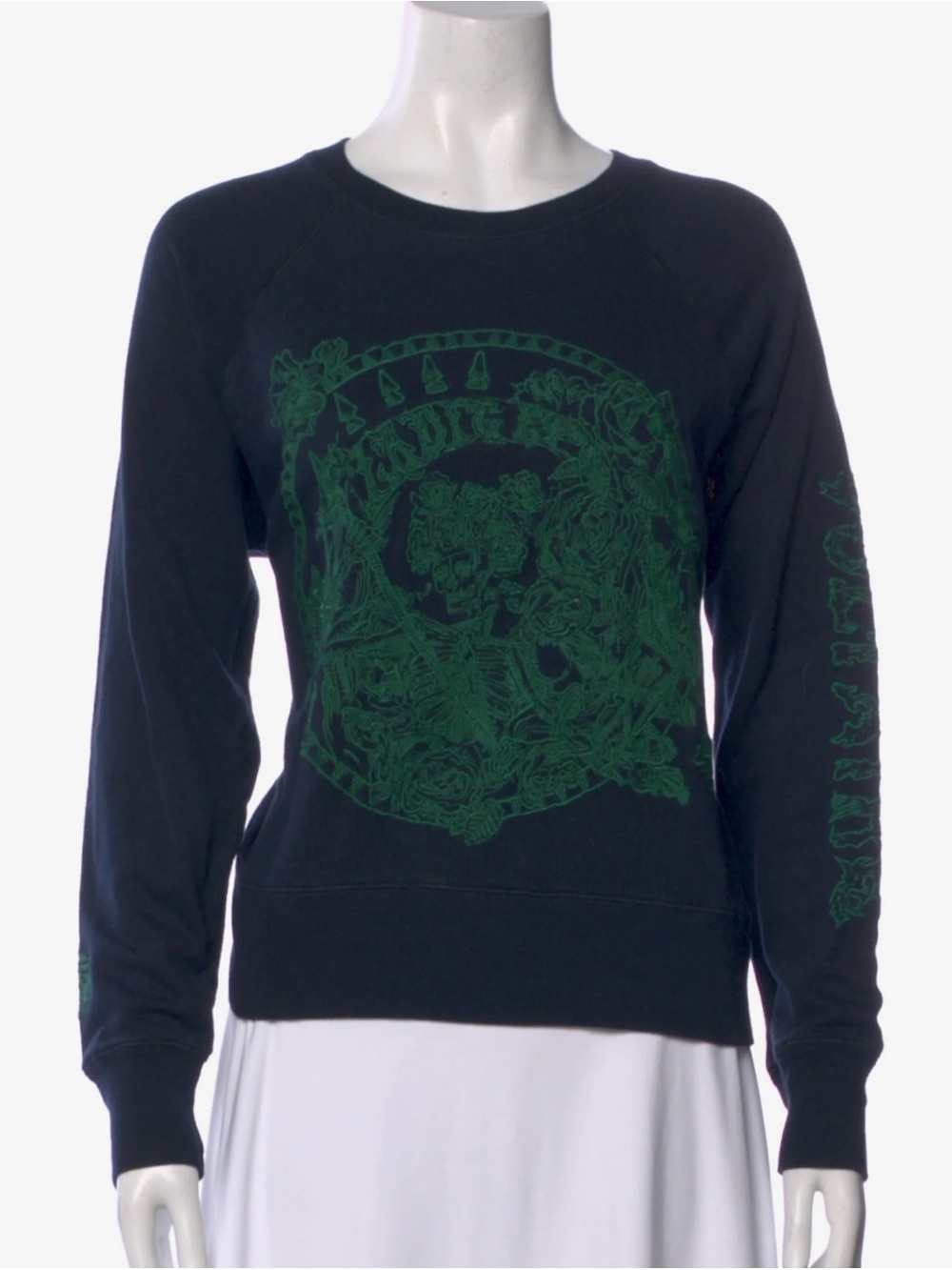 Zadig & Voltaire Navy Blue Sweatshirt with Green Graphic